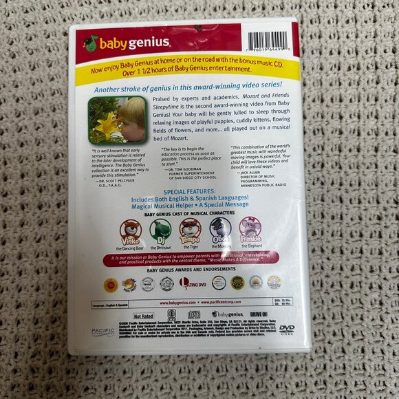 DVD Baby Genius Mozart & Friends Sleepytime Bonus CD Soothing music and calming - Picture 2 of 4